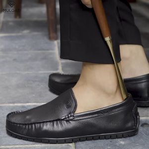 Giày lười nam MULGATI Classic Moccasin da trơn - 7590A-18
