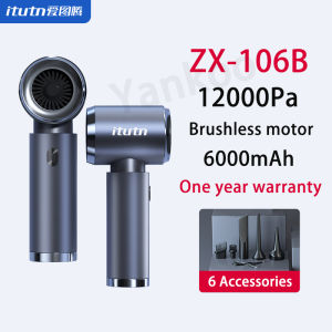 【Malaysia Stock】Itutn Wireless Vacuum Cleaner ZX-106B Space Grey 12000Pa Strong Suction Brushless Copper Motor 4 in 1 6000mAh Long Endurance Two-gear Adjustment Suitable for Car/home/outdoor