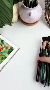 SeamiArt 1pc Inlaid Long Liner Brush Classic Nylon Watercolor Outlining Brush Landscape Painting for Art Supplies