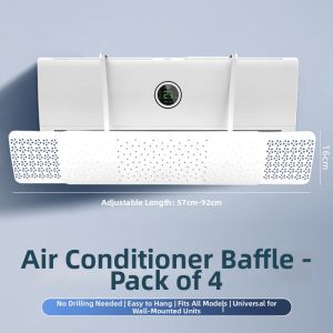 Universal No-Install Wall-Mounted Air Conditioner Deflector