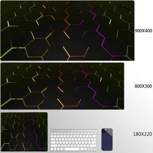 Bandai | Geometric Pattern Mouse Pad Gamer Mouse Pads Laptop Keyboard Mausepad XXL Large Mousepad Gaming Rubber Non-slip Office Desk Mats