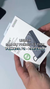 Sạc Dự Phòng Không Dây Từ Tính 22.5W 10000 mAh Duzzona P2Có Chân Đế Cáp USB C Tích Hợp - Bảo hành 12 tháng