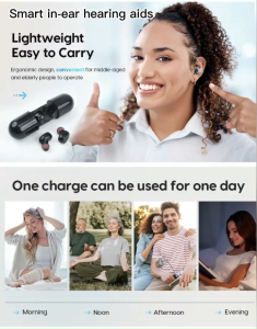 Hearing Aids Rechargeable Adjustable Hearing Sound Amplifier For Mild to Moderate Hearing Lost Elderly Gift