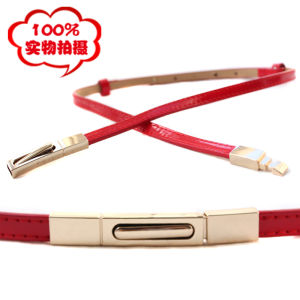 K-style Fashionable All-Match Adjustable Skirt Belt Waist Chain Womens Thin Fashion Decorative Paint Belt White Skirt Belt Red