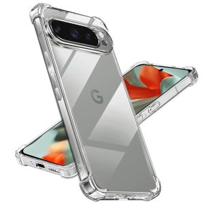 For Google Pixel 10 9 8 7 6 Pro XL 9a 8a 7a 6a Transparent Shockproof Silicone Clear Case Airbag Back Cover