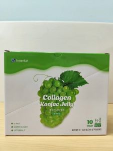 INNERSET Collagen Konjac Jelly – Grape Flovour 150g X 10 Pouches Zero Fat Zero Sugar Rich in Vitamin C (Halal Certificate)