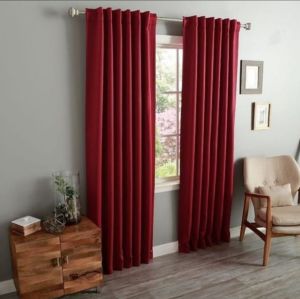 Gorden blackout PremiumTirai pintu kamar Bahan blackout serat polos tebal