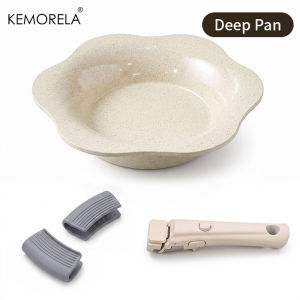 Korean-Style Aluminum Alloy Flying Saucer Plate With Handles Ceramic Coating Suitable for Pan-Frying Chicken Wings and Steaks