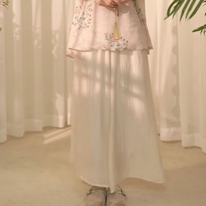 Shalldoer | New Chinese Style Floral Print Two-Piece Set Womens Sleeveless Slimming Wide Leg Pants Summer Vintage Shirt And Pants Ensemble