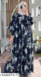 LARASATI DRESS DRESS KEKINIAN DRESS BUSUI TERBARU DRESS RAYON DIAMOND  LD -+116-120 cm PB 140