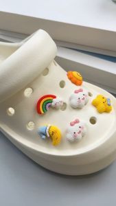 Set 10 Sticker Charm 3D chủ đề Mây cầu vòng Mayto gắn Dép Cross Dép Sục Cá Sấu JB-182