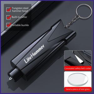 1Pcs Window Breaker Seatbelt Cutter 3-in-1 Car Glass Breaker Keychain Emergency Escape Tool for Land and Underwater Car Safety Hammer Automotive Life Safety Tools Kit