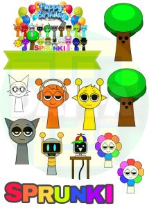 Topper Ulang Tahun Sprunki