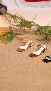 Giày Sandal Cao Gót Nữ 4cm Quai Ngang Pixie H315