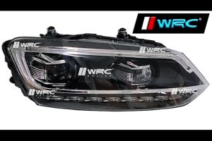 Volkswagen Polo Vento 2011 - 2018 Projector Headlamp With A Touch In Blue Light Bar + Signal Running