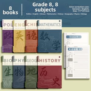 GLUECHEE | Error Correction Notebook Detachable Flexible Thick For Students English Math