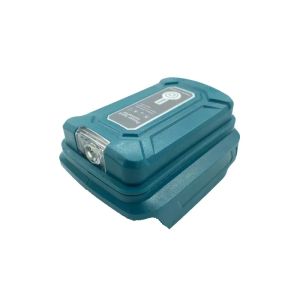 Adapter Converter with LED Light for Makita 14.4V/18V Lithium Battery for Makita BL1830 BL1430 BL1850 with Dual USB Ports