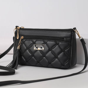 กระเป๋าสะพายข้างผู้หญิง 3 ชั้นความจุขนาดใหญ่ แฟชั่น กระเป๋าสะพายไหล่ข้างเดียวสำหรับคุณแม่วัยกลางคนและผู้สูงอายุ กระเป๋าสะพายข้างทันสมัย กระเป๋าสะพายข้างแบบลำลอง