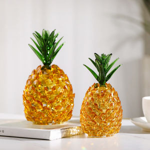 Citrine Pineapple Living Room Wine Cabinet Bring In Wealth and Treasure Decoration Wedding Ruyi Pineapple Gift Home Creative Decorations Gift