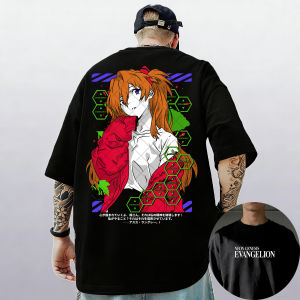Bandai | Neon Genesis Evangelion Ayanami Rei Asuka Classic Style Short Sleeve T-shirt Men Women 2026 Summer Parent-Child Cotton Tee Tops