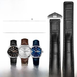 Woalmorn | Mens Genuine Leather Waterproof Watch Strap Non-Original Fold Buckle