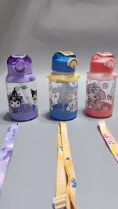 กระติกน้ำหลอดเด้ง Sanrio วัสดุเป็น tritan ใสพรีเมียมแบบแก้ว (BOT108)