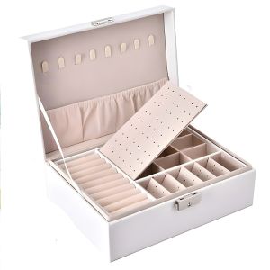 H2Z Double Layer Leather Jewelry Organizer SPH-5