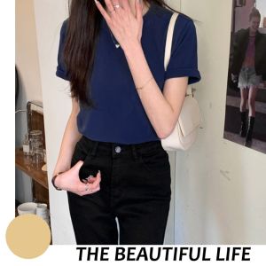 KDAShop รุ่นแนะนำ ⛅ เสื้อแขนสั้นคอกลม เสื้อยืดแฟชั่น ดีเทลน่ารักสไตล์มินิมอล มีให้เลือกหลายสี สาวๆรีบมาตำ สุดปัง 🌈