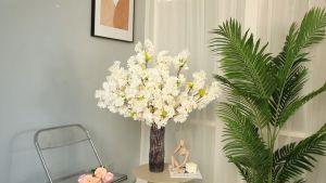 10PCS 65CM Artificial Peach Branch Artificial Cherry Flowers Artificial Flower For Home Decor