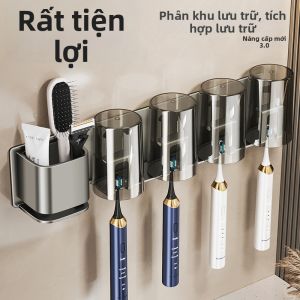 Gia Công Treo Tường Đựng Bàn Chải Đánh Răng Hỗ Trợ Bàn Chải Điện