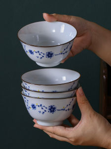 Japanese Style Ceramic Dining Utensils Bowls Underglaze Color Rice Bowls Soup Bowls Special Good Looking Small Plate