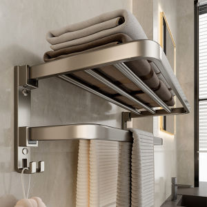 Double Fold Heavy-Duty Luxury Bath Towel Rack Set