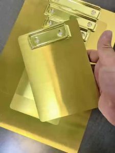 Kẹp Bảng Kim Loại Mạ Vàng A4 A5 A6 Bằng Thép Không Gỉ 430 Kẹp Lưu Trữ Tài Liệu Văn Phòng Phẩm