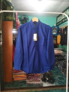 kemeja polos pria lengan panjang premium hem cowok katun import murah kombinasi baju terbaru