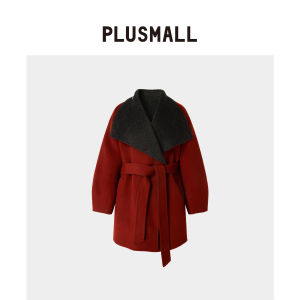 Warm Light Camel Wool Blend Double-faced Collared Coat