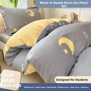 NAIYOUCHENG | Student Dormitory 100% Cotton Bedding Set