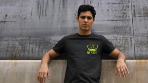 Mr. Mrs. Cotton T-shirts - Black Yellow -Two Shirts - Couple Set