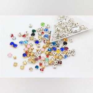 (50 hạt) Hạt đá chấu size 3mm nhiều màu sắc nguyên liệu làm trang sức cổ trang nguyên liệu DIY