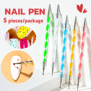 E.B. Nail Art Dotting Tool Point Drill Nail Pen of Spiral Rod 5 Pcs/Set