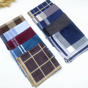 6pcs/12pcs Classic Mens Plaid Handkerchiefs Stylish And Vintage Accessory
