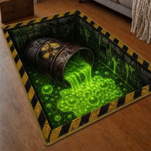 Halloween 3D Optical Illusion Rug Spooky Non-Slip Horror Carpet Aesthetic Living Room Floor Mat Vintage Party Home Decor