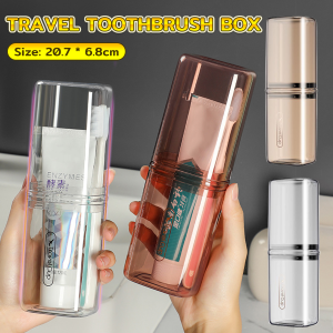 Toothbrush Case Holder Travel Mouthwash Cup Plastic Transparent Toothpaste Holder Storage Box