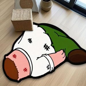 VIKAMA Cartoon Character Doormat Soft Warm and Non-Slip Entrance Hallway Mat Bedroom Entrance Rug Bedside Carpet Home Decor