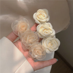 Hair Clip New Fashion Camellia Hairpin Side Bangs Clip For Girl Woman Hair Accessories