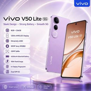 vivo | 2026 new vivo V50 Lite 5G Mobile Phone 8GB+256GB 120Hz AMOLED 50MP Sony Camera 32MP Selfie 6500mAh Battery 90W FlashCharge