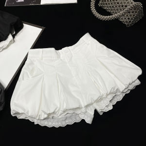 Váy Ngắn Xếp Ly Ren Viền Hoa Phong Cách Mỹ Cho Nữ Mùa Hè Váy Ngắn Chống Ánh Sáng Váy Xếp Ly Váy Ngắn Thường Ngày