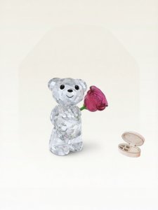 Swarovski | Love Rose Teddy Figurine