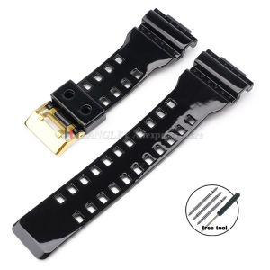 Strap for Casio for G-Shock GA-100/110/120/140/200/400/700 800 GD-100/110/120 G-8900 Replacement Silicone Resin Watch Bands 16mm