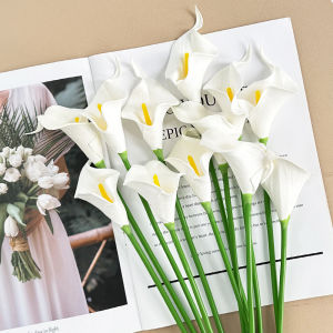 10/20PCS Artificial Flowers Calla Lily Bouquet for Bridal Fake Flower Mother Day Wedding Party Home Living Room Table Decoration