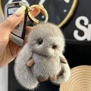 UBT | Cute Rabbit Faux Mink Fur High-end Car Keychain Handmade
